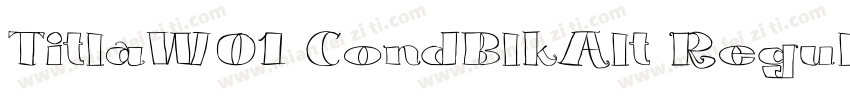 TitlaW01 CondBlkAlt Regular字体转换
